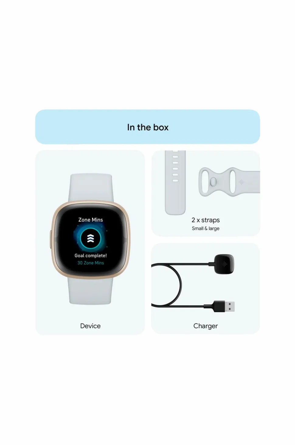 Fitbit Sense 2, Blue Mist/Soft Gold