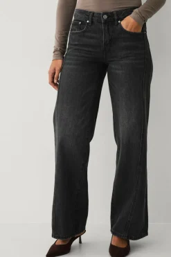 Gina Tricot Jeans Low Wide Front Seam