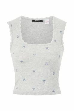 Gina Tricot Top Homewear Pointelle Top