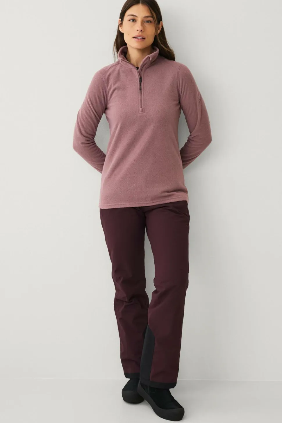 Áhkká Fleecetrøje Fleece Basic Half Zip W