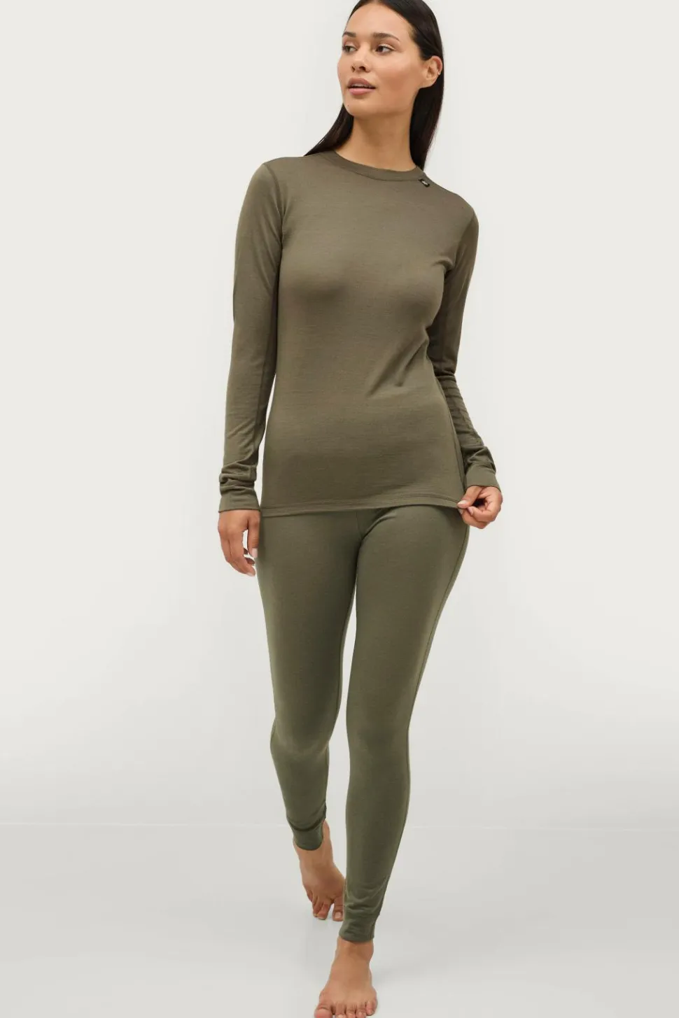 Áhkká Langærmet undertrøje Merino Wool LS Tee W