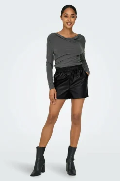 JDY Shorts jdyAlaia MW Faux Leather