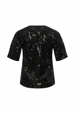 KAFFE Curve Top kcNicoleen Sequin Blouse