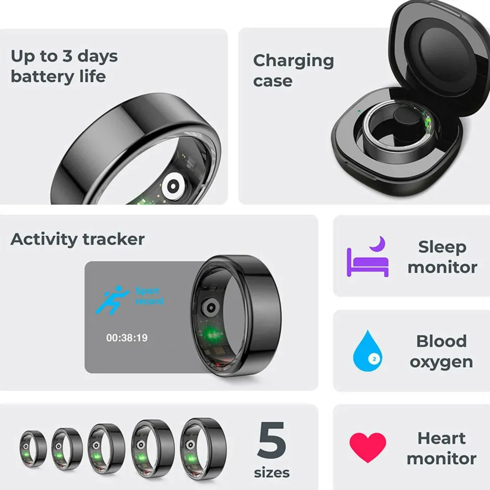 KSIX Smart Ring Saturn - L