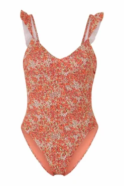 La Redoute Blomstret Ballerina-badedragt med flæser