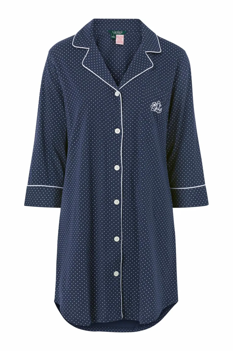 Lauren Ralph Lauren Natskjorte LRL Heritage 3/4 Sl Classic Notch PJ Set