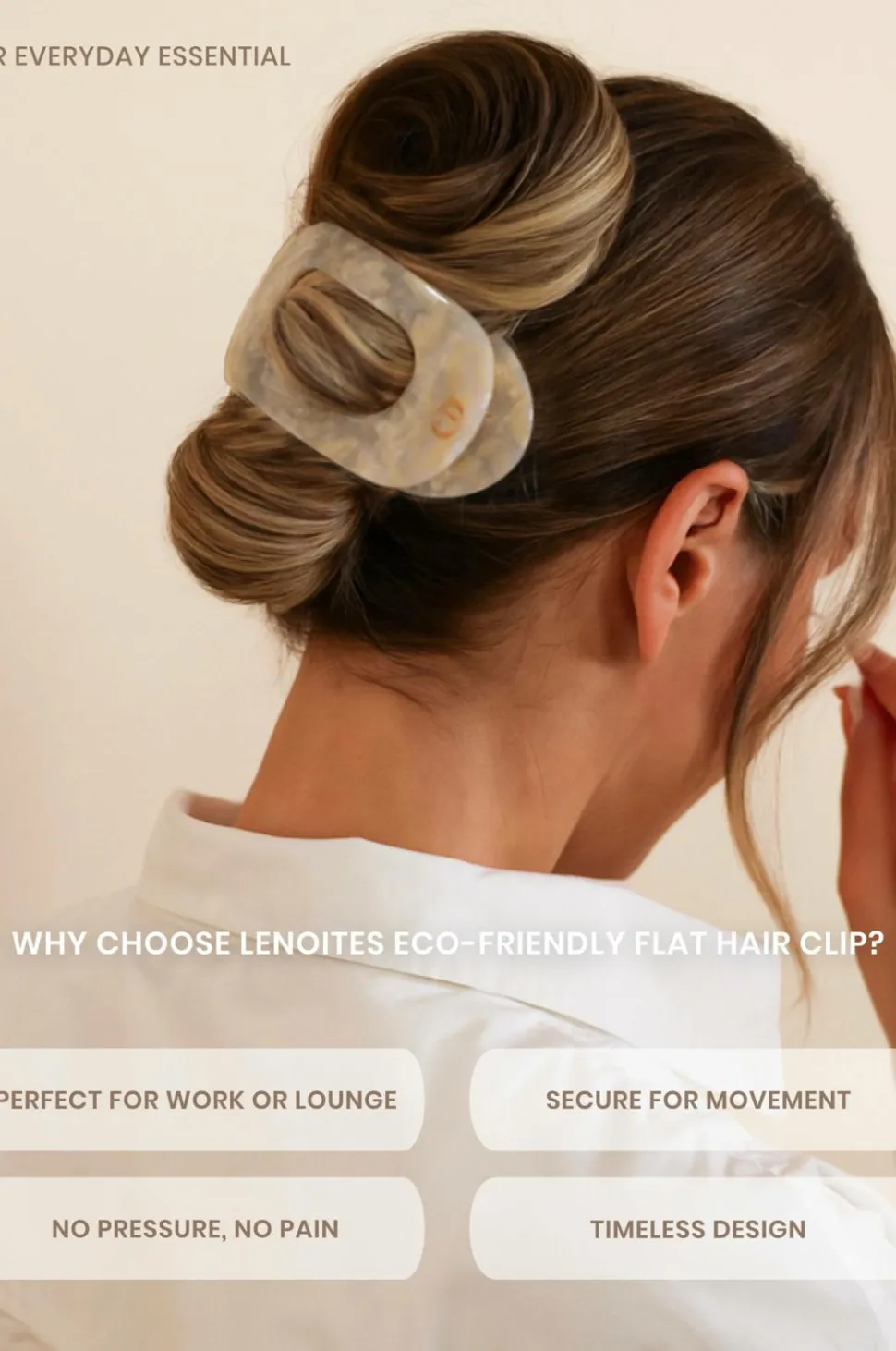 Lenoites Eco-Friendly Flat Hair Clip