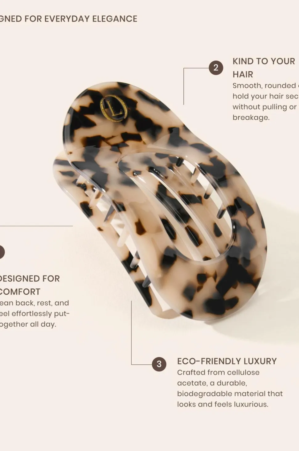Lenoites Eco-Friendly Flat Hair Clip