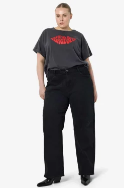 Noisy May Curve Jeans nmYolanda NW Wide Jns Blk Fwd Cur N