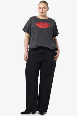 Noisy May Curve Jeans nmYolanda NW Wide Jns Blk Fwd Cur N