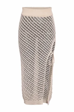Noisy May Curve Maxi nederdel nmGianna HW Ankle Slit Knit Skrt FW