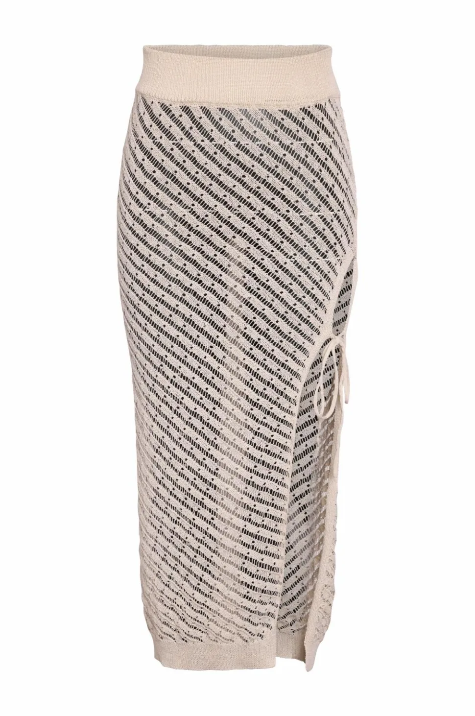 Noisy May Curve Maxi nederdel nmGianna HW Ankle Slit Knit Skrt FW