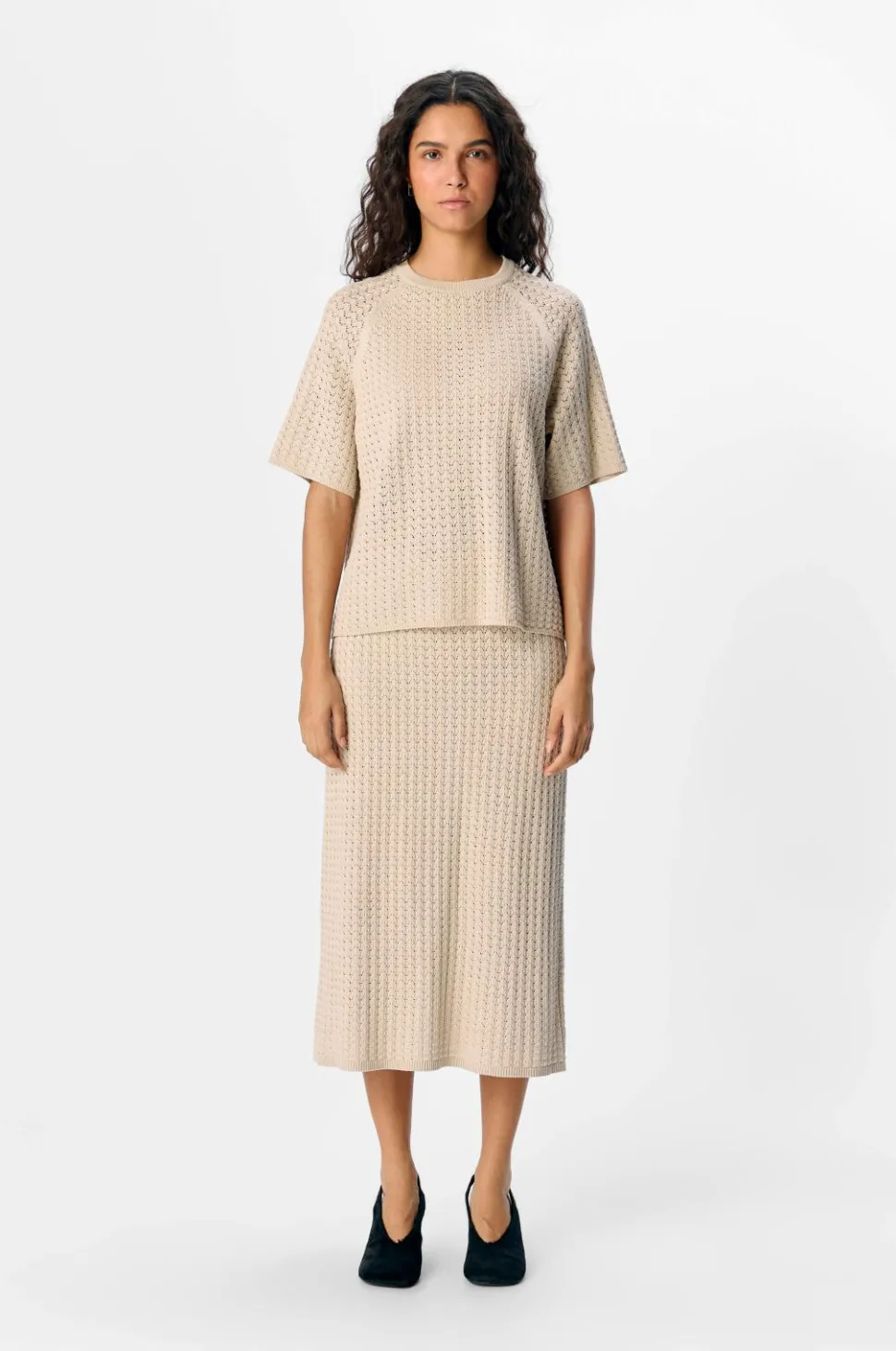 Object Nederdel objEster MW RE Midi Pattern Skirt
