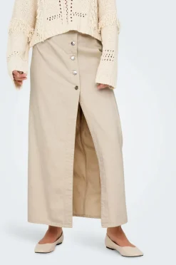 Only Nederdel onlSilla HW Long Slit Skirt Pnt