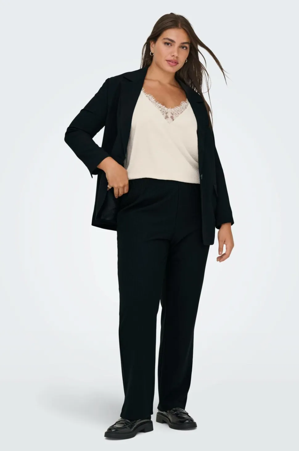 Only Carmakoma Bukser carLisa Shine Pinstripe Pant