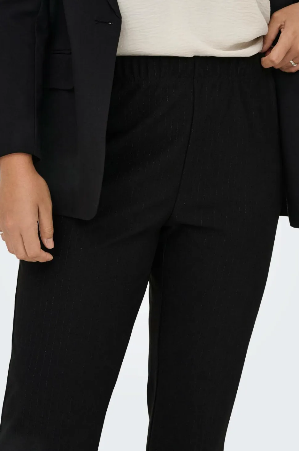 Only Carmakoma Bukser carLisa Shine Pinstripe Pant