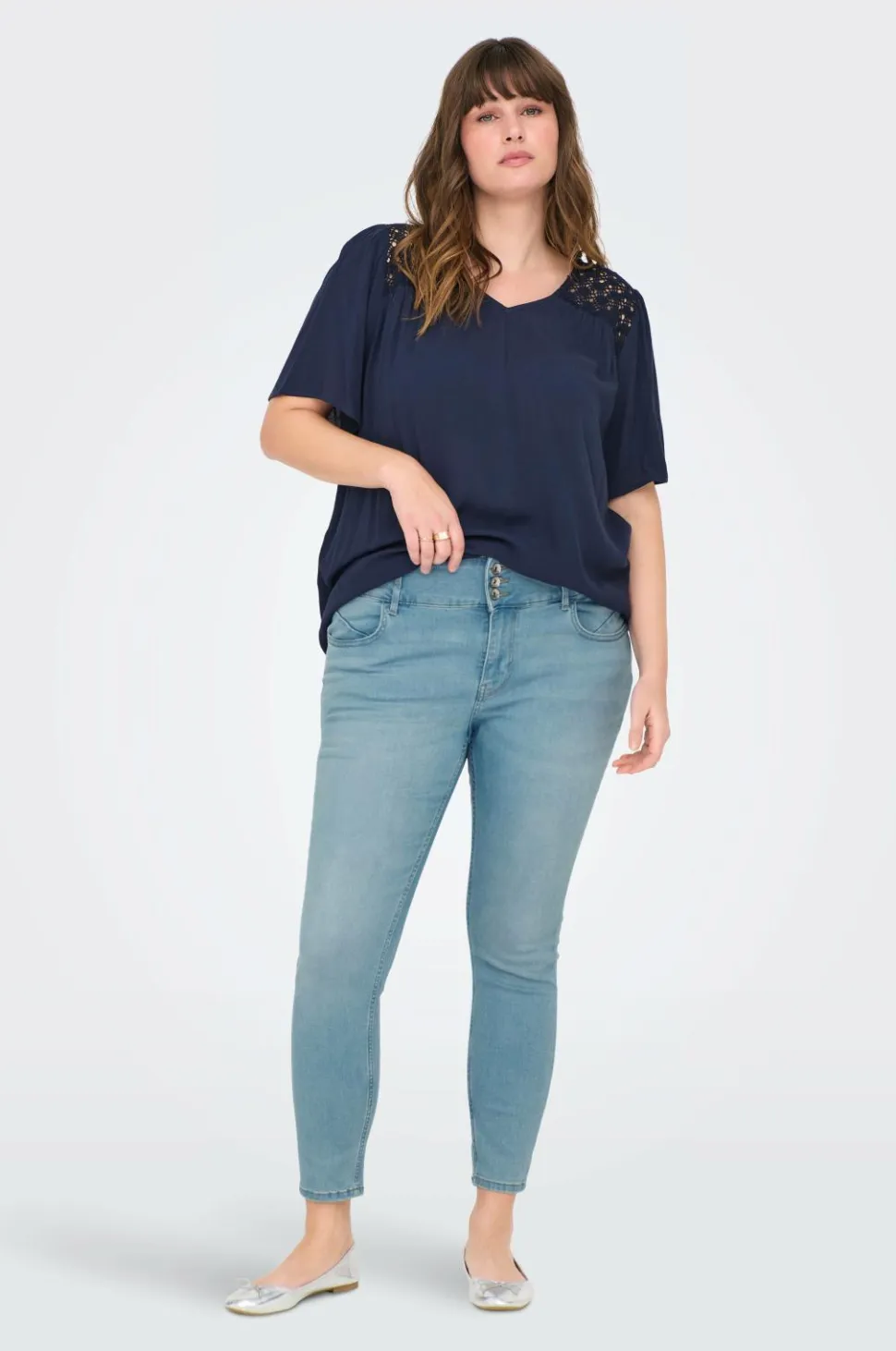 Only Carmakoma Jeans carAnna HW Skinny Ankle Dnm