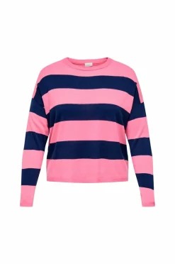 Only Carmakoma Pullover carDerry LS Stripe O-neck Knt