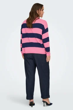 Only Carmakoma Pullover carDerry LS Stripe O-neck Knt
