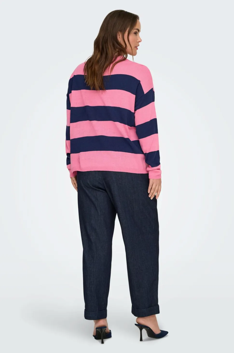 Only Carmakoma Pullover carDerry LS Stripe O-neck Knt
