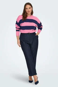 Only Carmakoma Pullover carDerry LS Stripe O-neck Knt