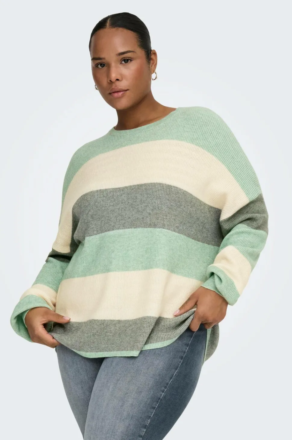 Only Carmakoma Pullover carAtia Life L/S Stripe Pullov Knt