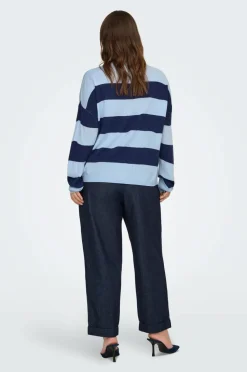 Only Carmakoma Pullover carDerry LS Stripe O-neck Knt