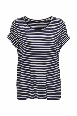Only Carmakoma Top carMoster Stripe S/S O-neck Top Jrs