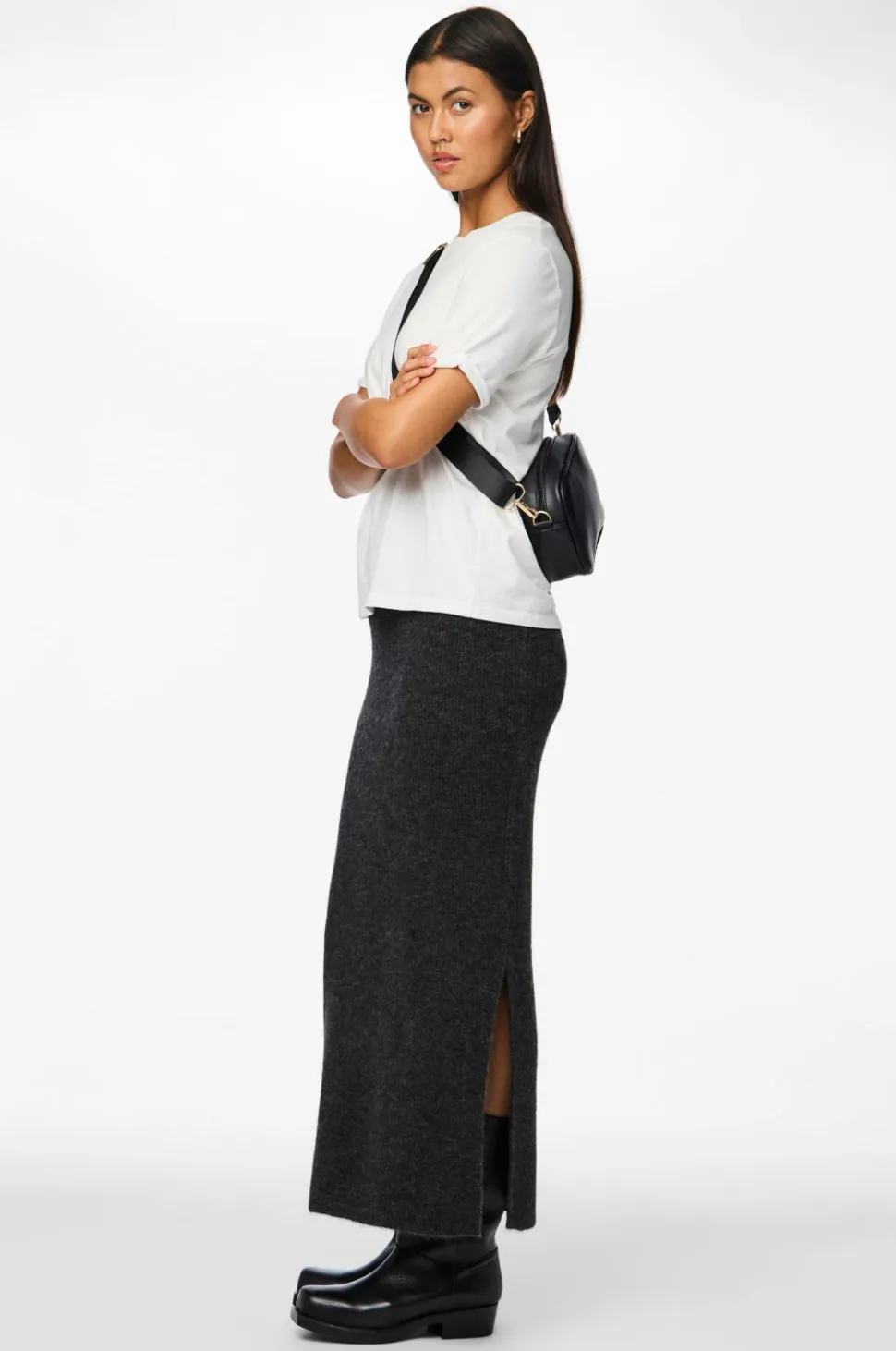 pieces Maxi nederdel pcNiko HW Knit Ankle Skirt BC