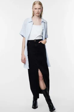 pieces Maxi nederdel pcJessie HW Ankle Denim Skirt