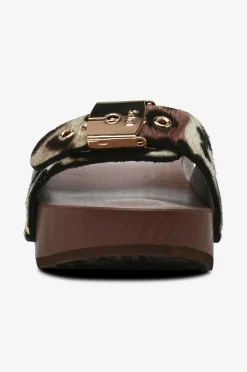 Scholl Træsko SL Pescura Heel SR Leather White-multi