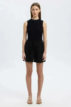 Selected FEMME Hørshorts slfLuisa MW Linen Blend String Shor