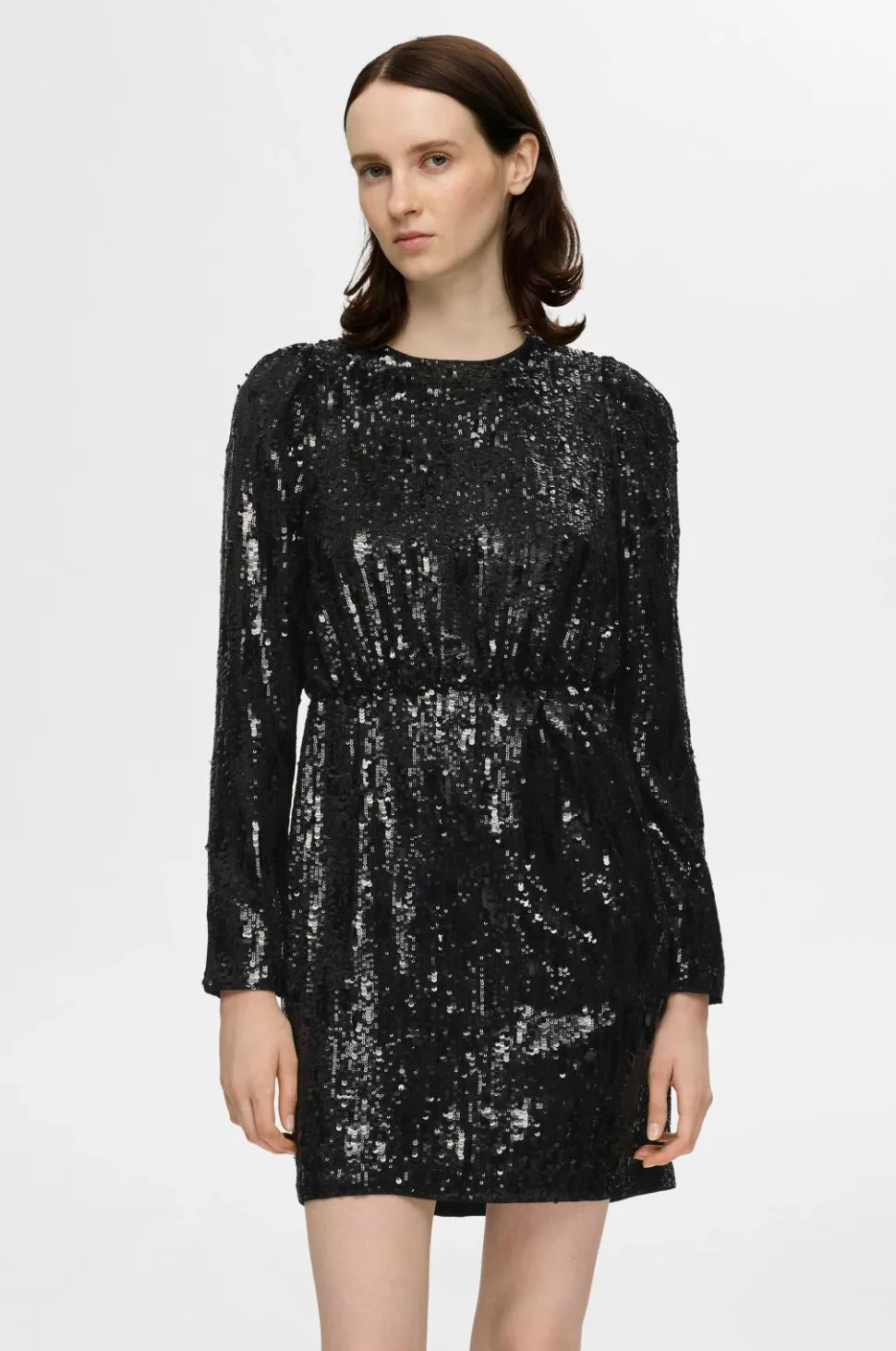 Selected FEMME Kjole slfAri-Colyn LS Short Sequins Dress