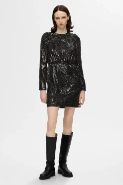 Selected FEMME Kjole slfAri-Colyn LS Short Sequins Dress