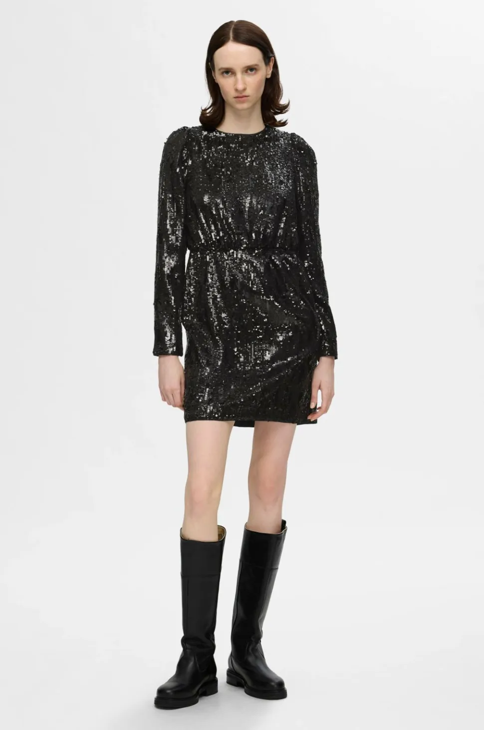 Selected FEMME Kjole slfAri-Colyn LS Short Sequins Dress
