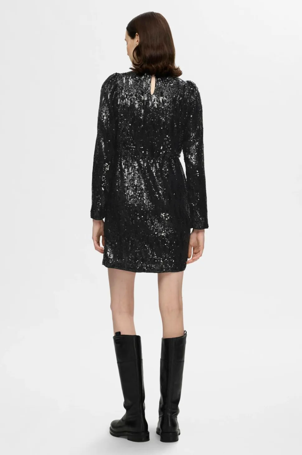 Selected FEMME Kjole slfAri-Colyn LS Short Sequins Dress