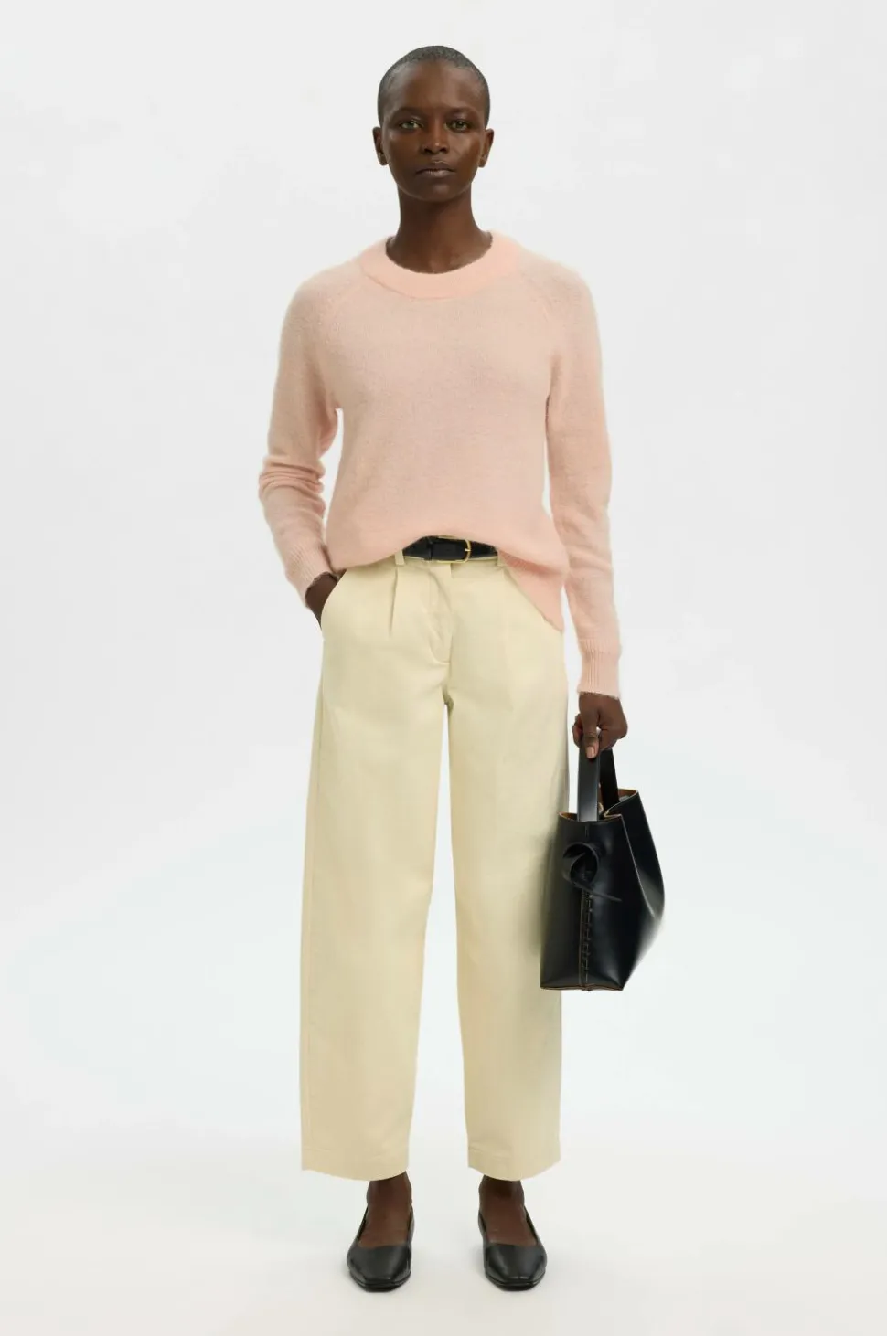 Selected FEMME Trøje slfLulu LS Knit O-neck