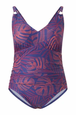 Speedo Badedragt Womens Shaping Printed V Neck 1 Piece (+)