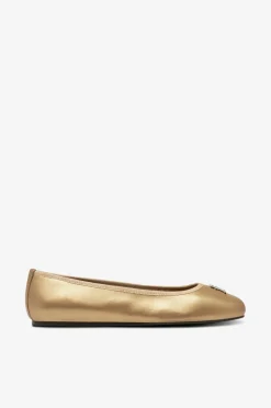 Tommy Hilfiger Ballerinasko Gold Leather Ballerina