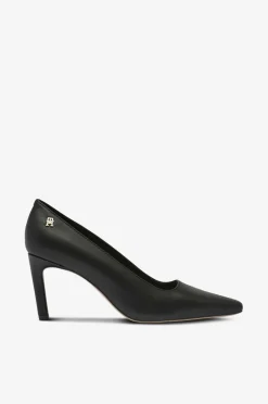 Tommy Hilfiger Højhælet sko TH Logo Leather Pump Slanted HL