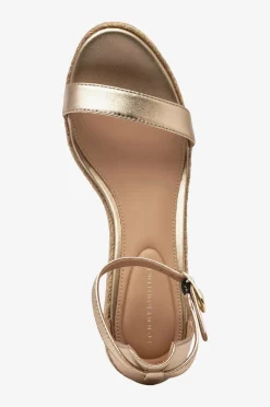 Tommy Hilfiger Sandaler med hæl TH Metallic Mid Wedge Espadrille
