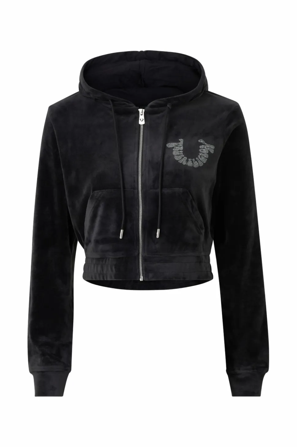 True Religion Hættetrøje Branded Crystal Velour Zip