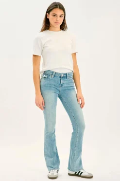 True Religion Jeans Becca Mid Rise Boot Cut Flap