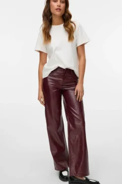 Vero Moda Bukser vmTessa HR Wide Colored Vinyl