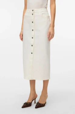 Vero Moda Cowboynederdel vmWild Alvida Button HR 7/8 Clr Sk