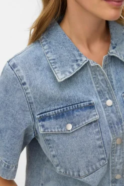 Vero Moda Cowboyskjorte vmFenja 2/4 Denim Shirt GA