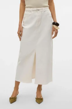 Vero Moda Maxi nederdel vmLizzy HR Belt Long Slit Dnm Skirt