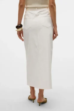 Vero Moda Maxi nederdel vmLizzy HR Belt Long Slit Dnm Skirt