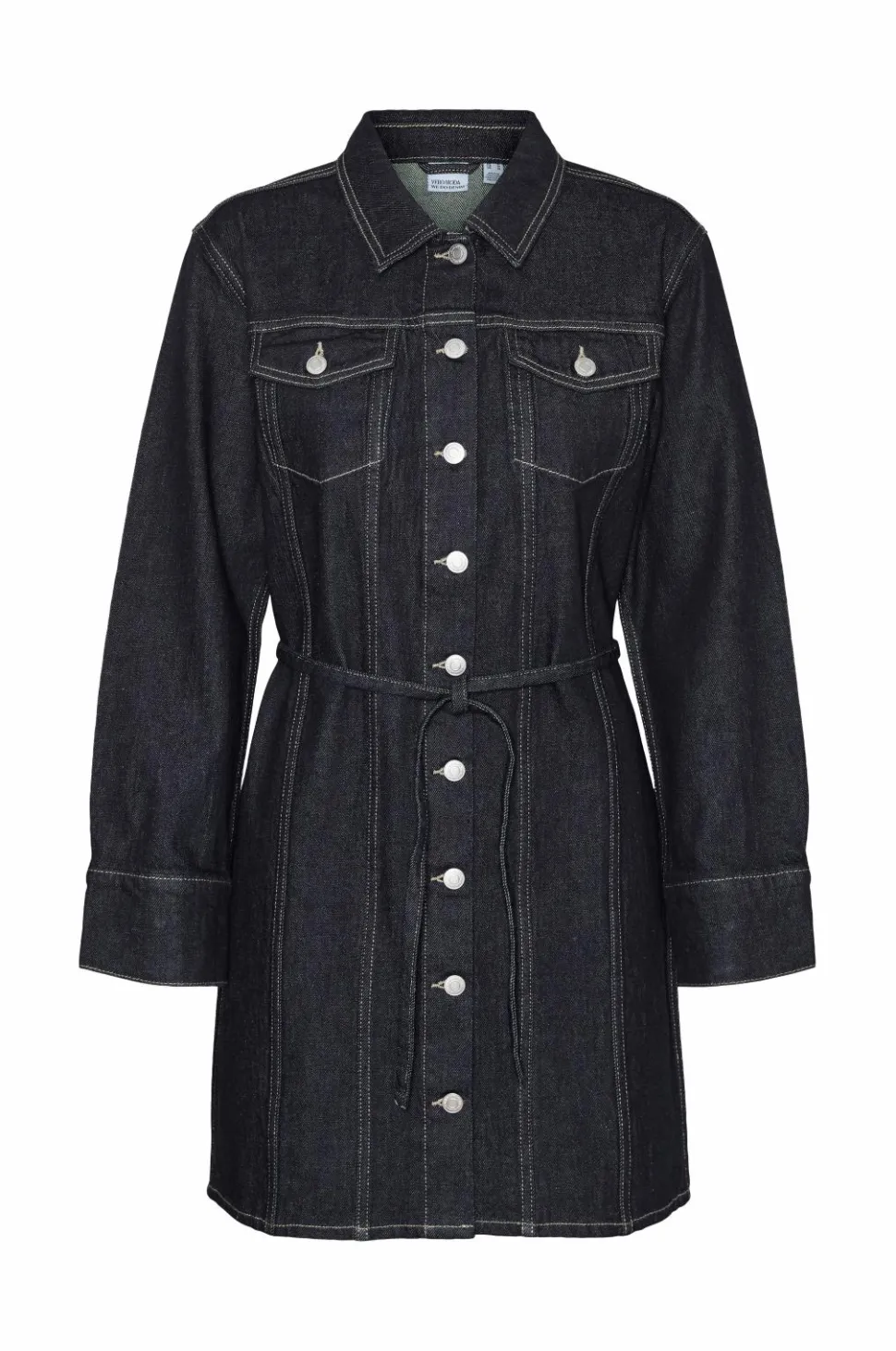 Vero Moda Skjortekjole vModa LS Short Dnm Dress Ra3009