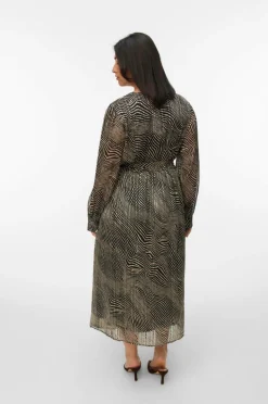 Vero Moda Curve Beklædning vmcGebra Gedna LS 7/8 Dress Wvn Btq